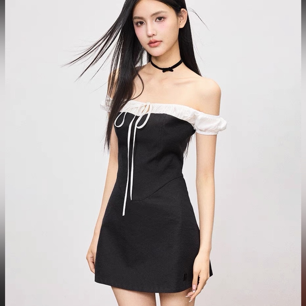 Black mini dress